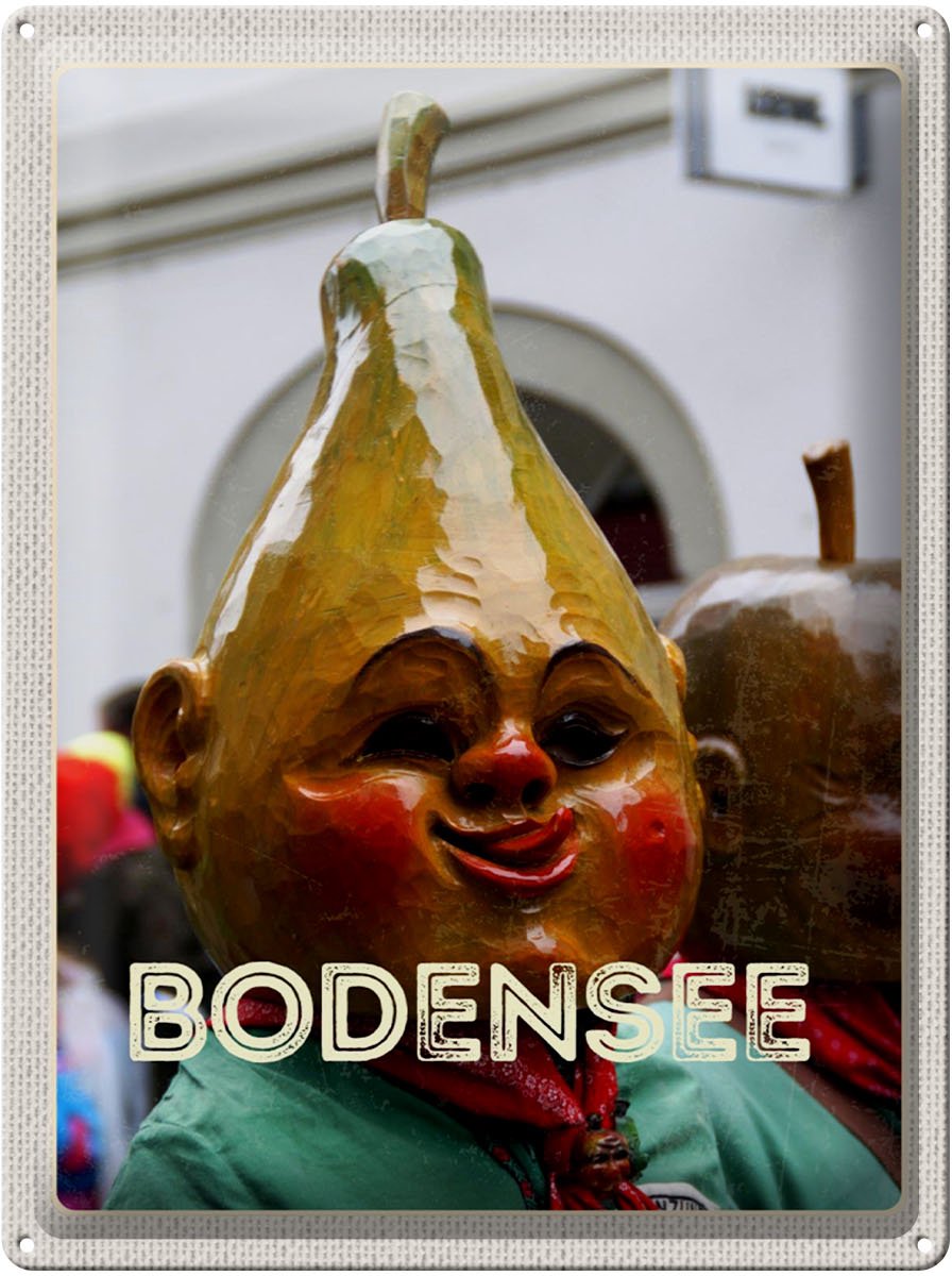 Blechschild Reise 30x40cm Bodensee Deutschland Gemälde