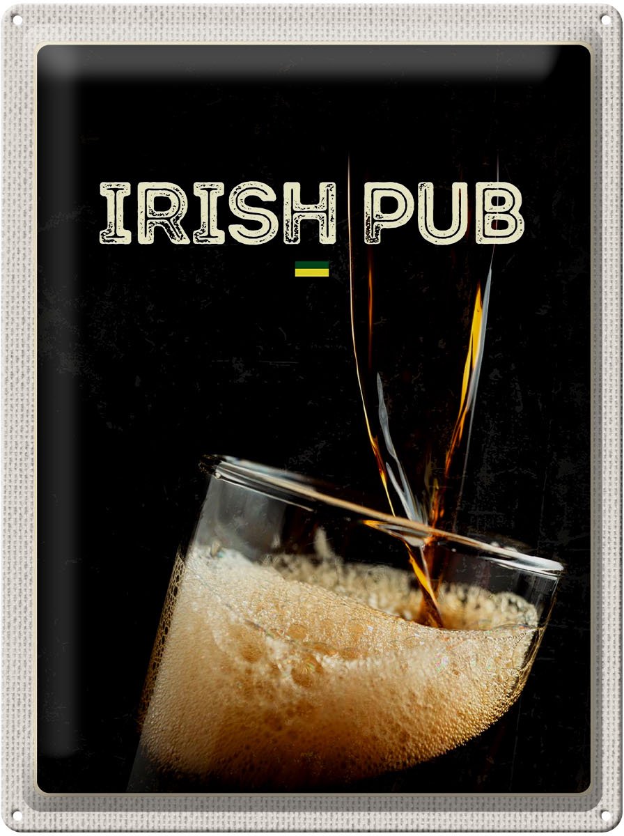 Blechschild Reise 30x40cm Irland Bier feiern
