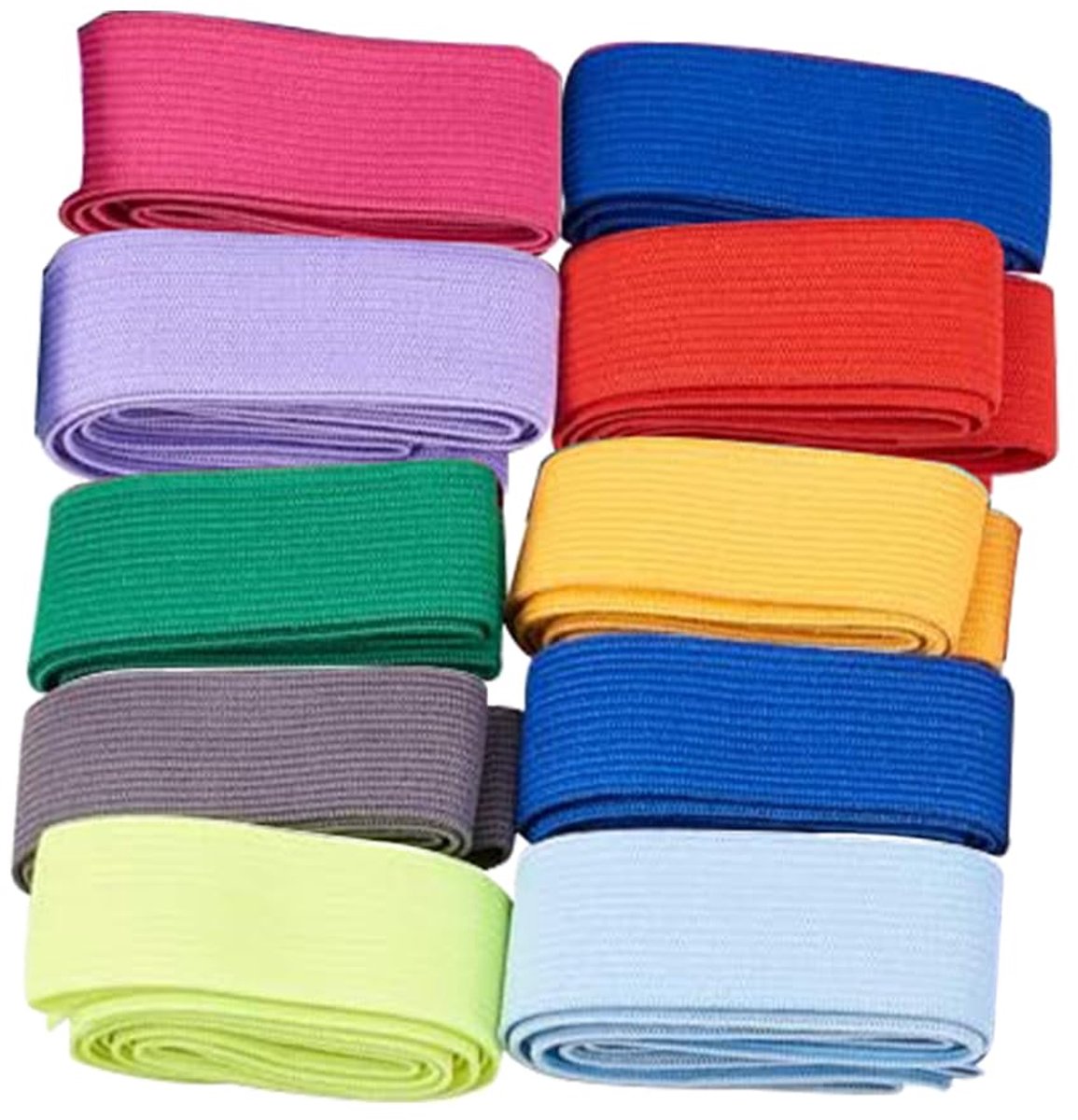 IMPERATORIS® Elastisch Band voor Naaien - Duurzaam & Elastische Breisel voor DIY - Taille Band/Lint - Kleurrijk - Rubber voor Broeken - 10 Stuks