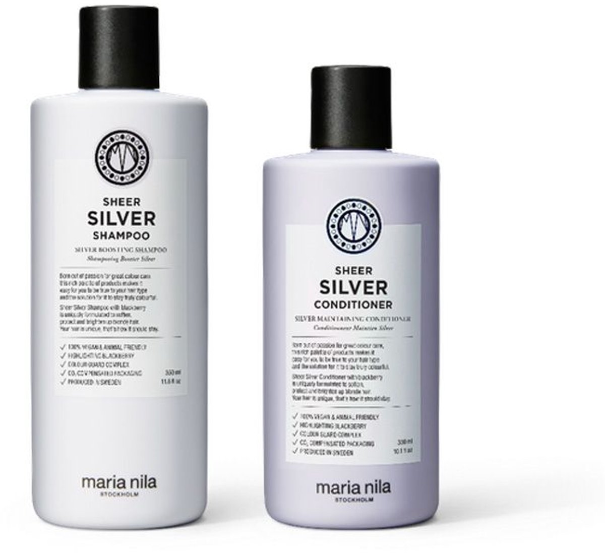 Maria Nila Sheer Silver Shampoo 350ml + Conditioner 300ml