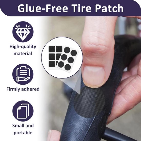 Reparatieset voor fiets - 42 stuks zelfklevende patches voor noodreparaties — afbeelding 2