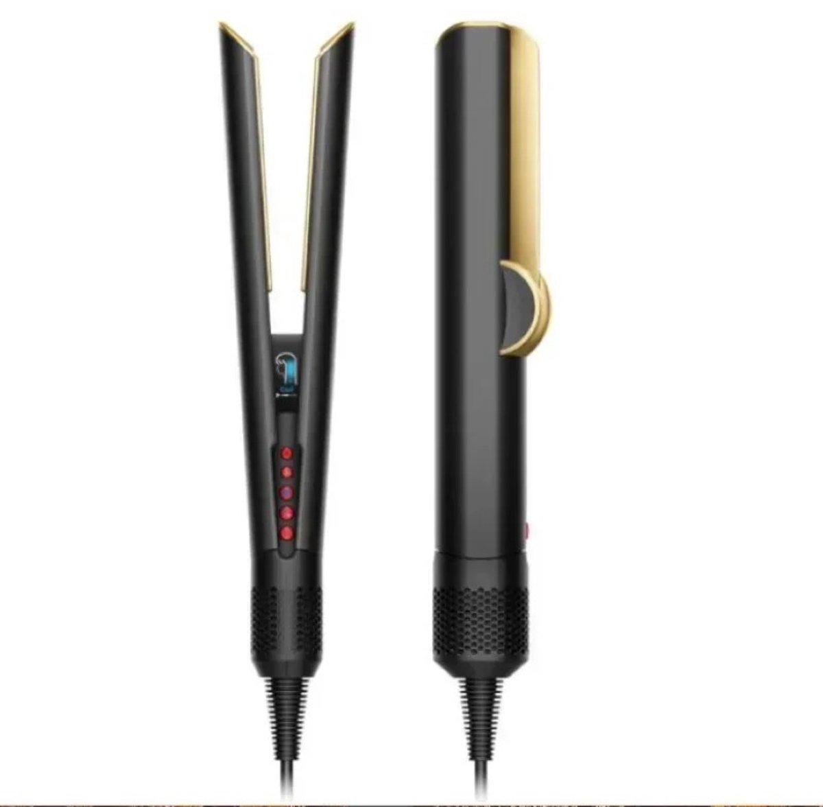 Zimoros 2 in 1 Haardroger & Stijltang - Airstraight - Koude lucht & max. 200°C - Auto standby mode - Zwart/Goud