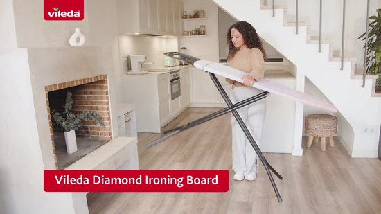 Vileda Diamond Strijkplankovertrek - Universele maat - Geen schroeiplekken of vergeling