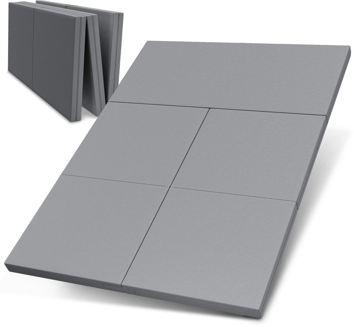 ELONEO Opvouwbaar Matras 160x200 cm - Dik 8 cm Vouwmatras, Wasbaar en Draagbaar Multifunctioneel Logeerbed, Reismatras, Logeermatras, Opvouwbaar Bed, Poef en Zitje, dubbele gastenmatras