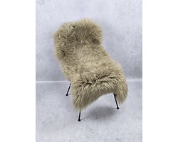Schapenvacht Texels – Woondecoratie – Exclusieve collectie – Taupe, Bruin – 100% echt natuurlijke wollen vacht – 110x80 cm