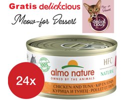Almo Nature HFC tonijn en kip 24 x 70 gram
