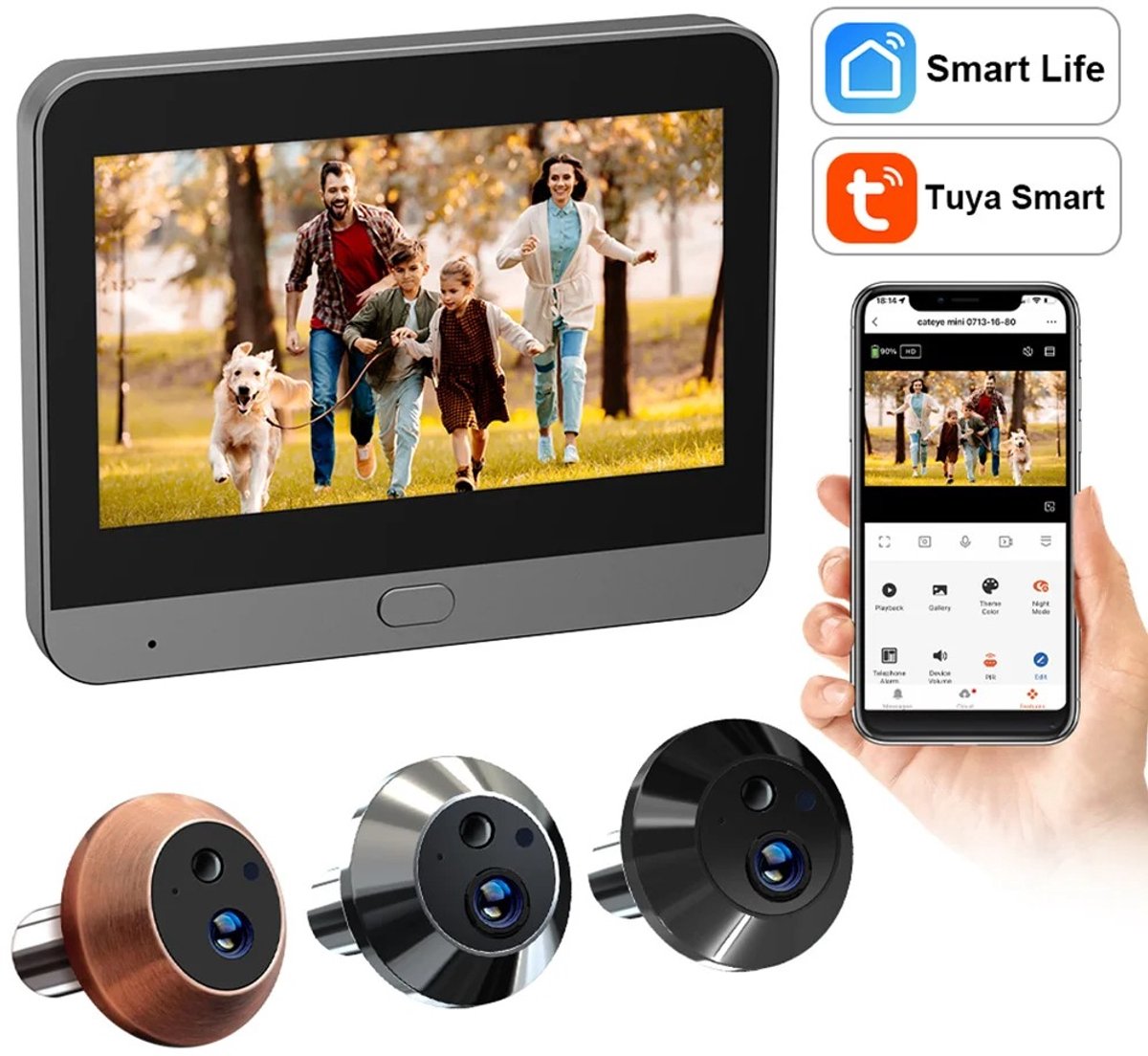 ShaSha Deurbel draadloos - Camera Alexa Google - Deurbel met