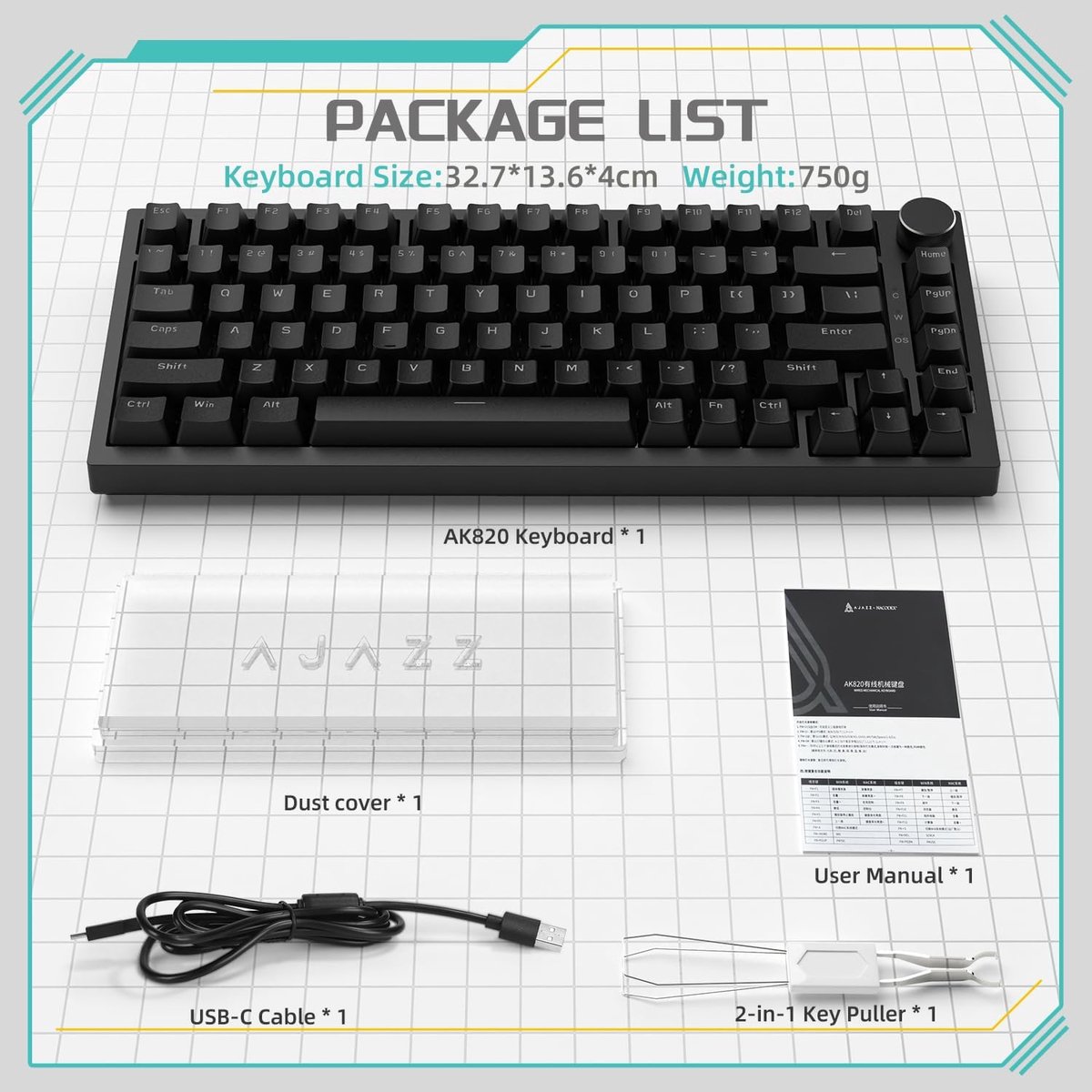 VH Supplies® Mechanical Keyboard - Mechanisch Toetsenbord - Gaming Keyboard - 75% - USB-C thumbnail 3