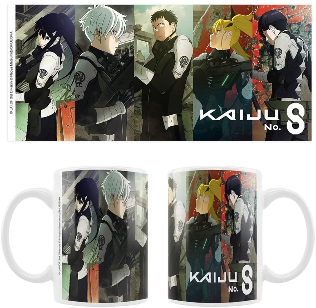 Sakami Merchandise Kaiju No. 8 Ceramic Mok / Beker Mina, Reno, Kafka, Kikoru, Hoshina Cups & Mok / Bekers