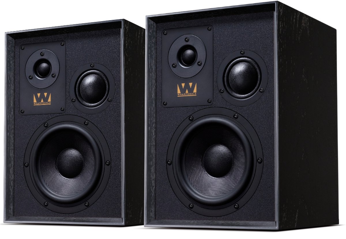 Wharfedale Super Denton Boekenplank Speakers - 3-weg Ontwerp - 6,5” Kevlar-Woofer - Rijk En Gedetailleerd Geluid - Zwart