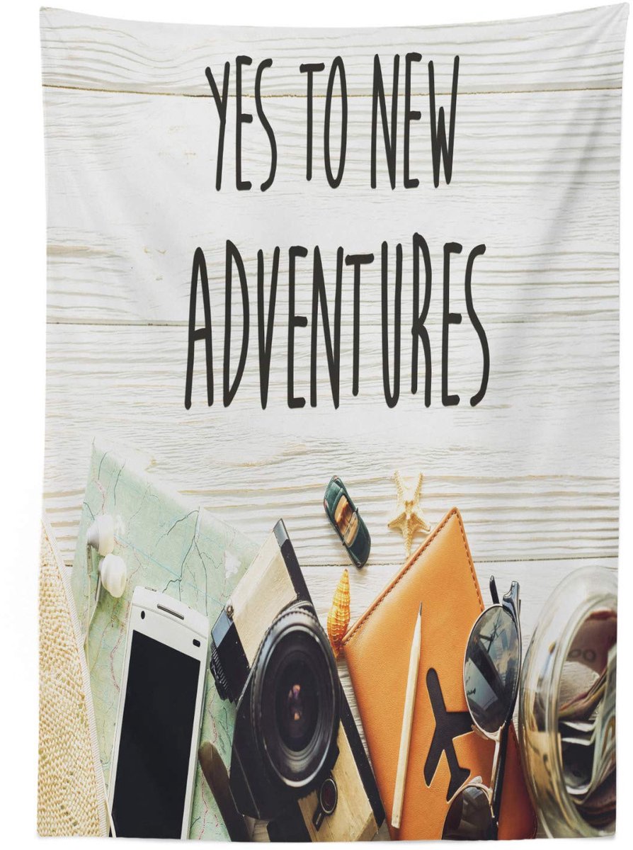 Abakuhaus Tafelkleed – Wanderlust Retro – 140x240 cm – Meerkleurig