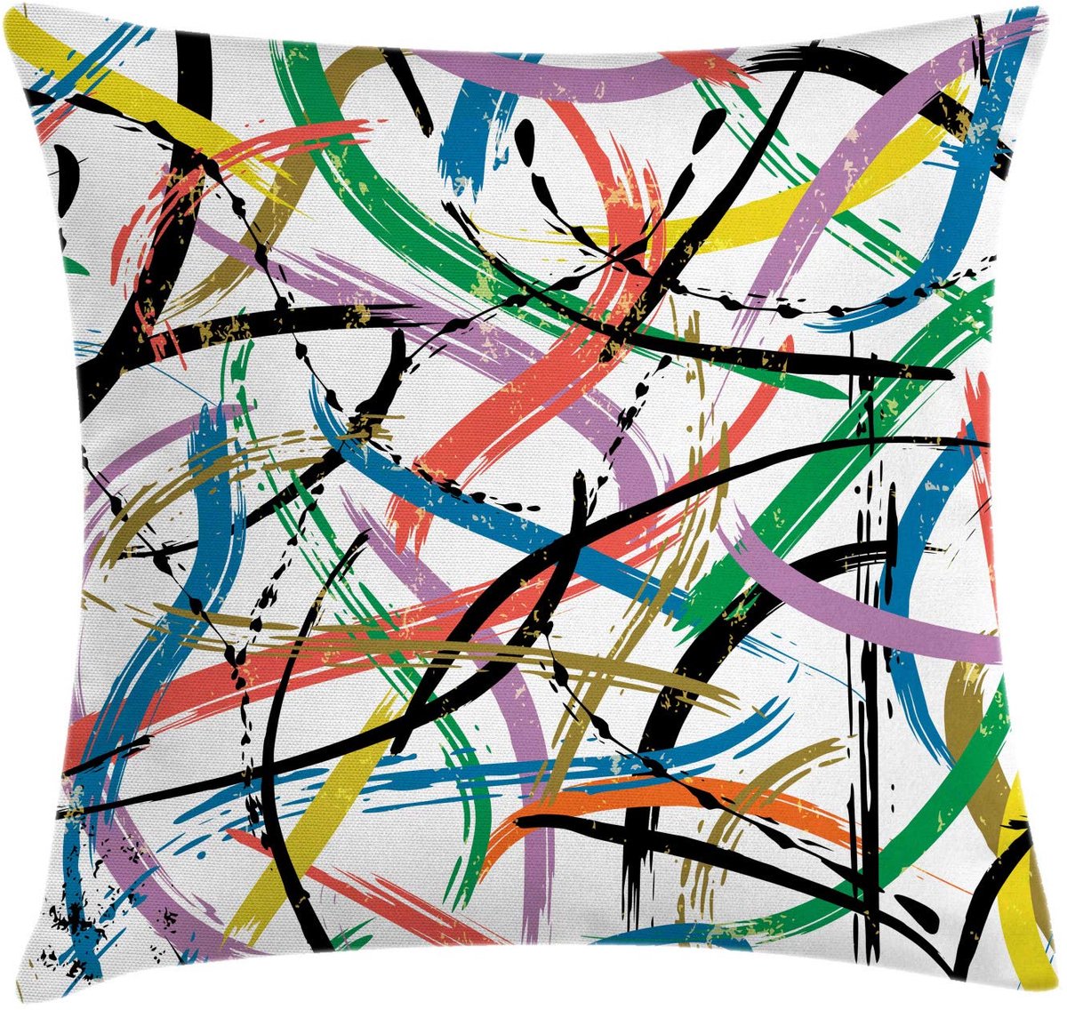 ABAKUHAUS Kussenhoes 45x45 cm – Abstracte Kunst, Beide Zijden Bedrukt Mehrfarbig