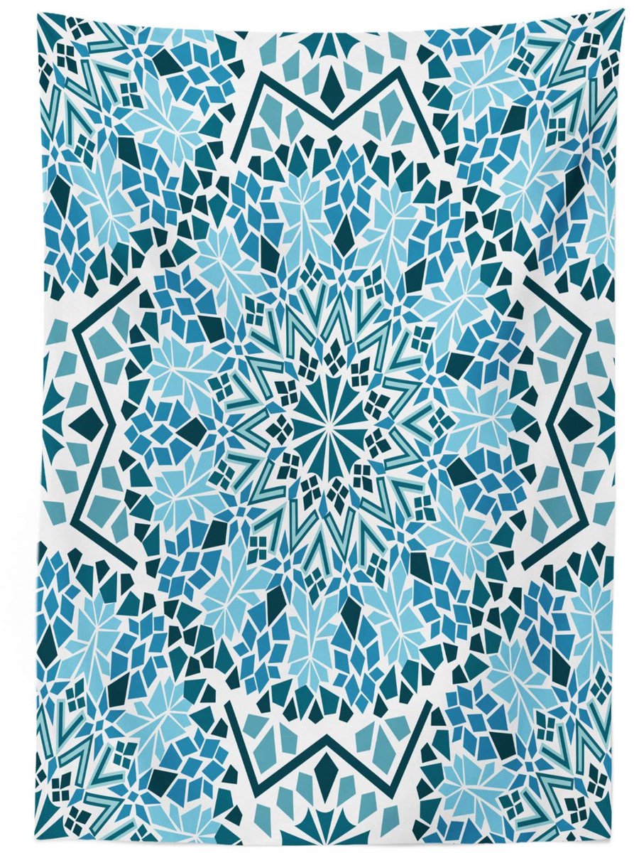 ABAKUHAUS – Tafellaken 140x240 – Geometrisch mozaïek, satijn, wasbaar