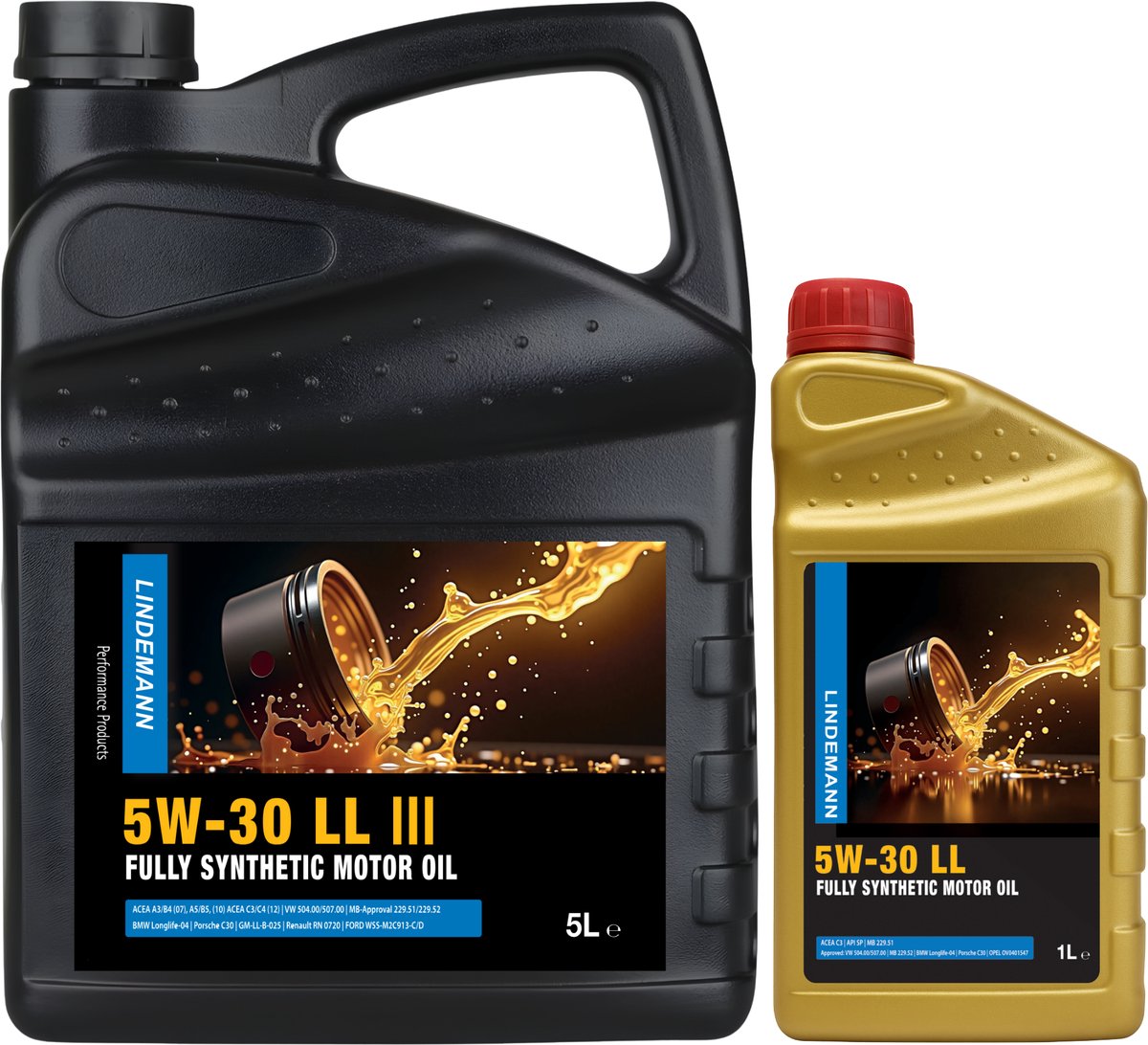 Lindemann Motorolie 5W30 LL - 5L + 1L