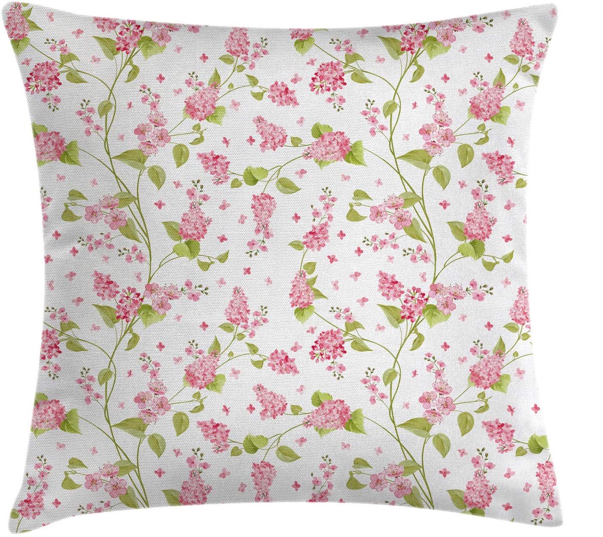 ABAKUHAUS Shabby-Chic Kussenhoes – 45x45 cm – Dubbelzijdig bedrukt – Multicolor Roze