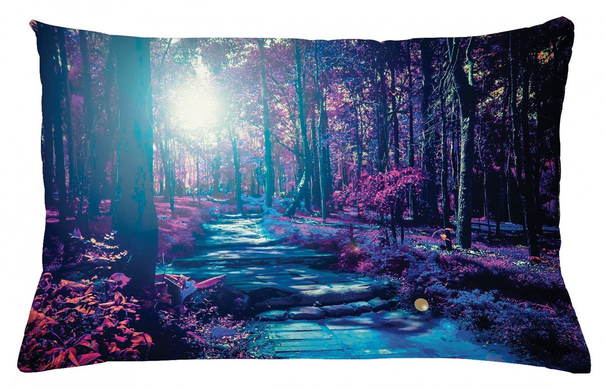 ABAKUHAUS Mystieke Woud Kussenhoes – Decoratief, Dubbelzijdig bedrukt – 65×40 cm – Meerkleurig Mehrfarbig