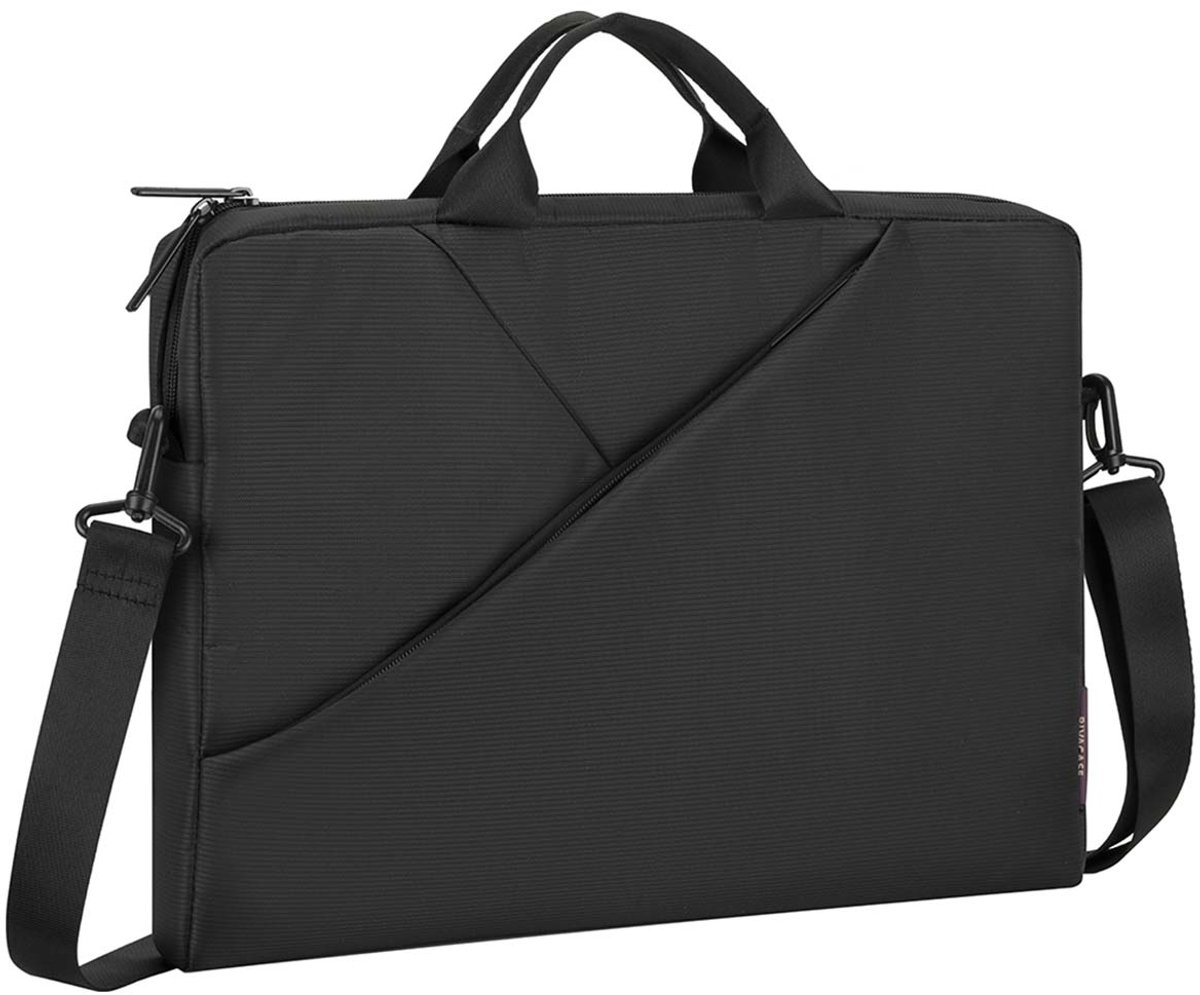 Rivacase 8730 Tivoli - Laptoptas 15.6 inch - 10.1 inch iPad/Tabletvak - Voorvak - Ultradun - Grijs