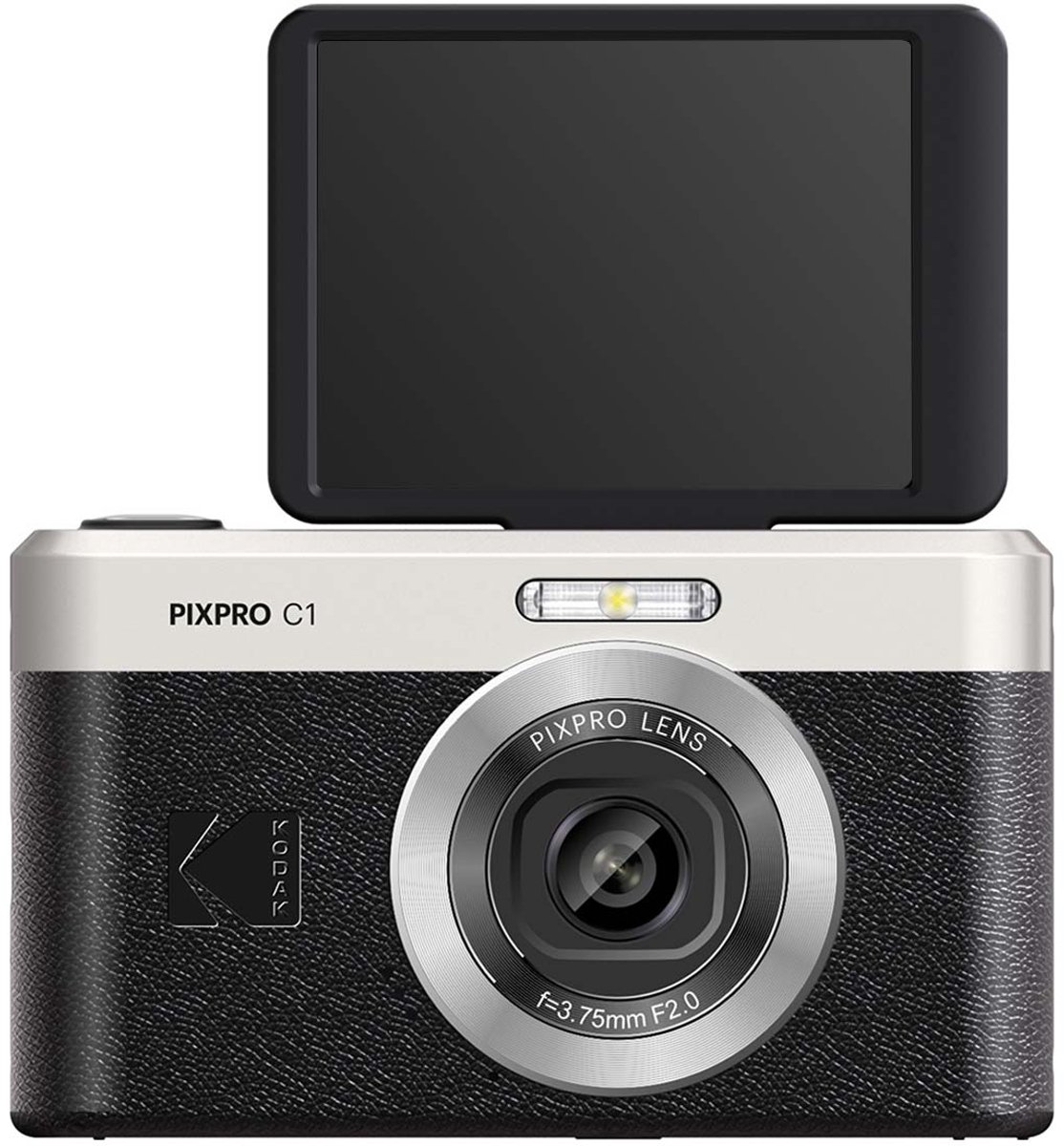 Kodak C1 Compact Camera Tiltable Scherm Black Kit