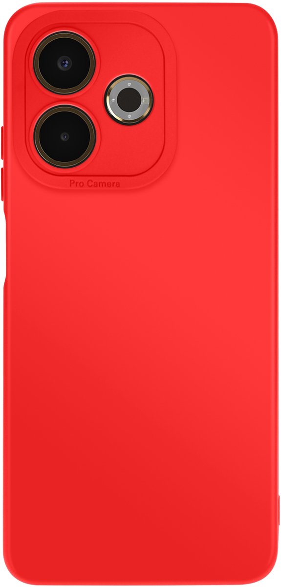 Avizar Zachte siliconen hoes Geschikt voor Oppo A5 Pro met camera-versterking, Rood