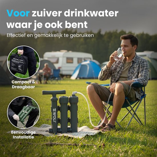 Professioneel Waterzuiveringsapparaat - Waterfilter - Volledige set - 10000L - 300ml Per Pompbeweging - Extra Filters - Overlevingspakket van Merkloos — afbeelding 4