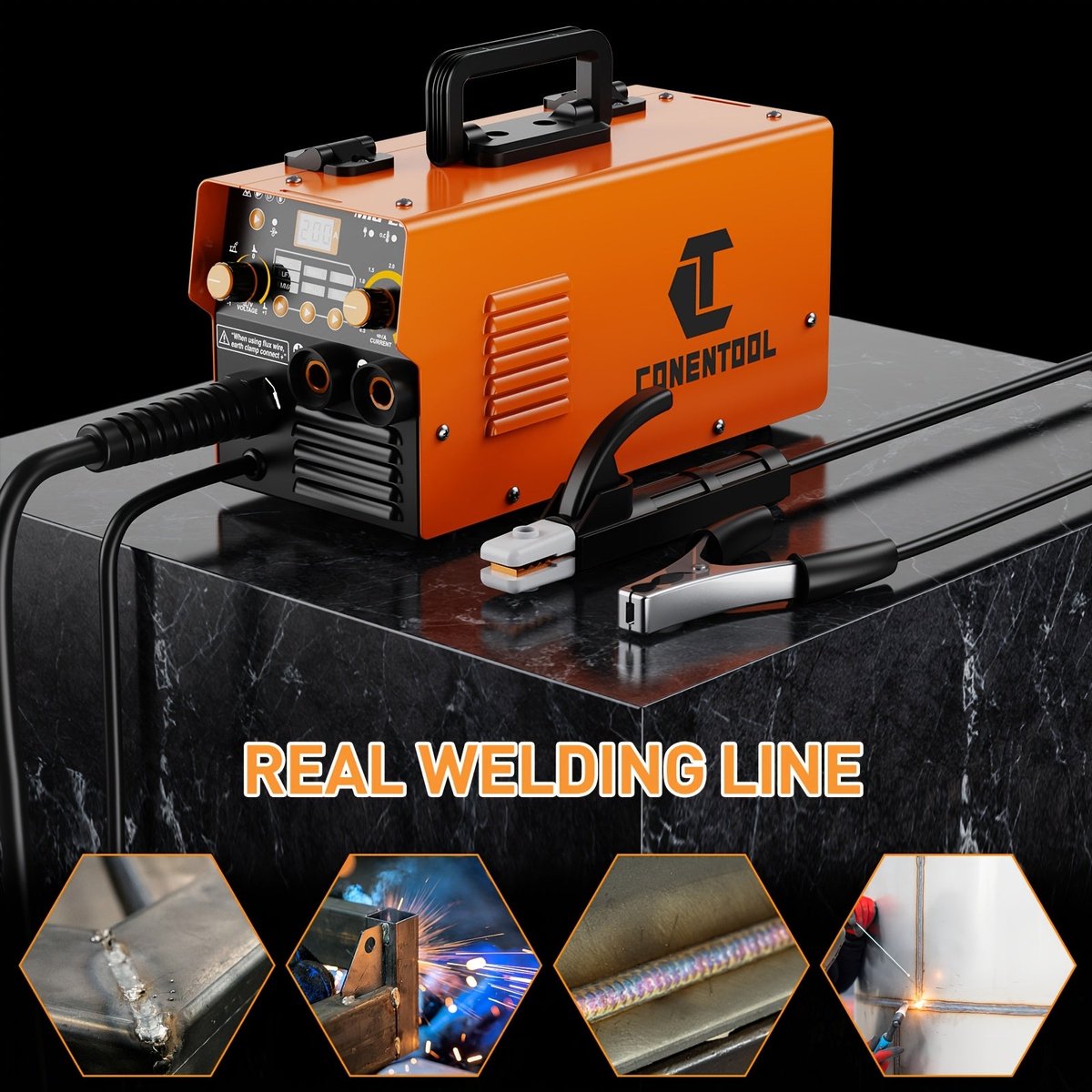 MIG Lasmachine – MMA Lasapparaat – TIG Lasser – Lasinverter – 3-in-1 Lasmachine MIG-200 – 200A Stroom – IGBT Inverter Technologie – foto 6