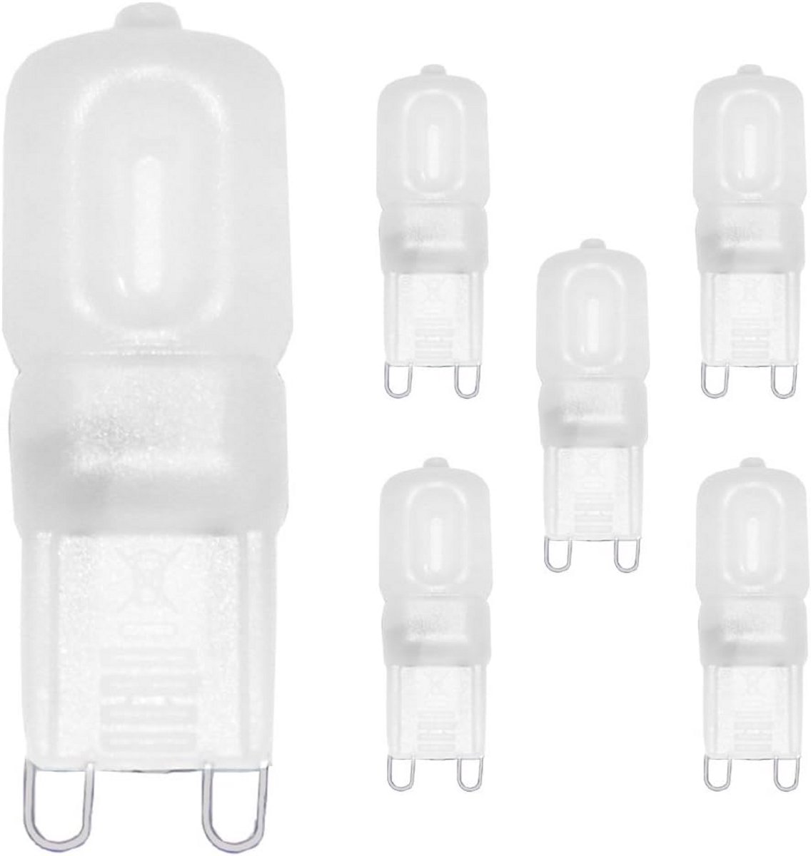 Set van 5 Mini LED Lampen G9 2.5W Vervangt 20W Halogeen Warm Wit Licht