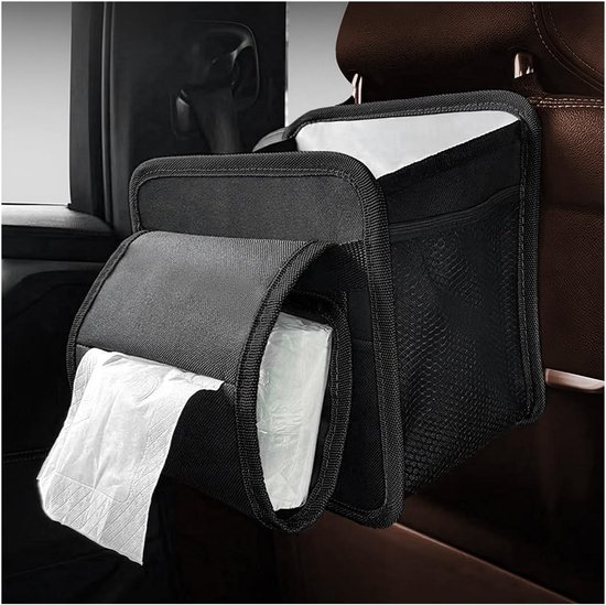 Opvouwbare Auto Prullenbak Waterdichte Auto Vuilnisbak Opvouwbare Waterdichte Afvalmand Bin Vuilnisbak Truck en Auto (Beige