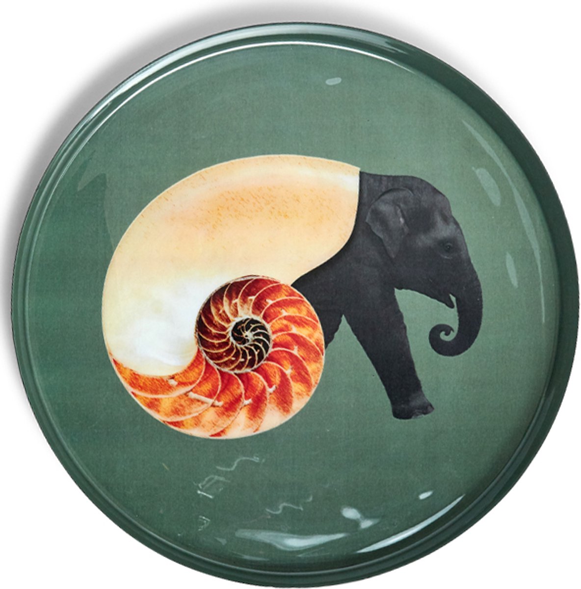 Dienblad rond Shellephant - Gangzaï