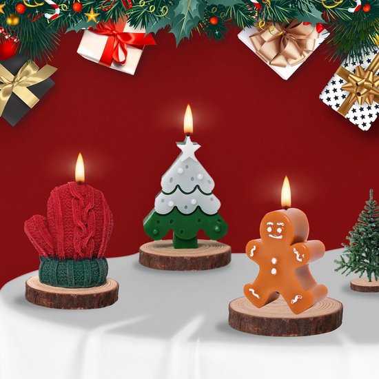 ENCOUN Kerstkaarsen, 12-delige geurkaarsenset, geurkaarsen