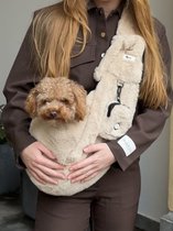 The Dog Label - Sac de transport pour chiens - sac pour chiens - sac de transport chien - sac de transport - petits chiens - sac de transport pour chiens - chiots - vieux chiens - sac de voyage pour chiens - Fluffy - crème