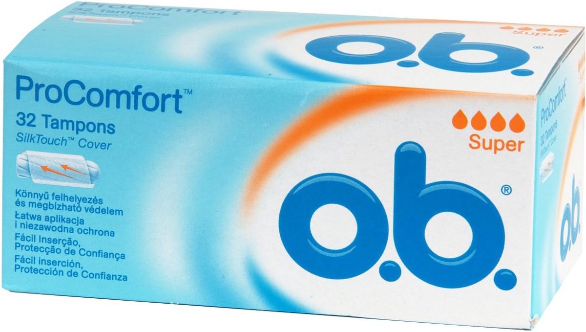 Digitale Tampons Absorptie Super – Verpakking van 3 x 32 Stuks