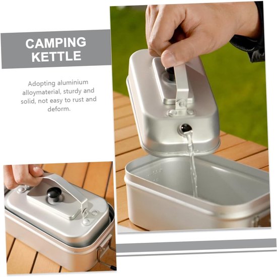 Ketel - 0,3 liter outdoor camping waterfles - Draagbare camping waterfles - Gemaakt van geanodiseerd aluminium - Geschikt voor buitenactiviteiten zoals kampvuren, wandelen, trektochten. - Kan gebruikt worden om water te koken, thee te zetten, enz. — afbeelding 3