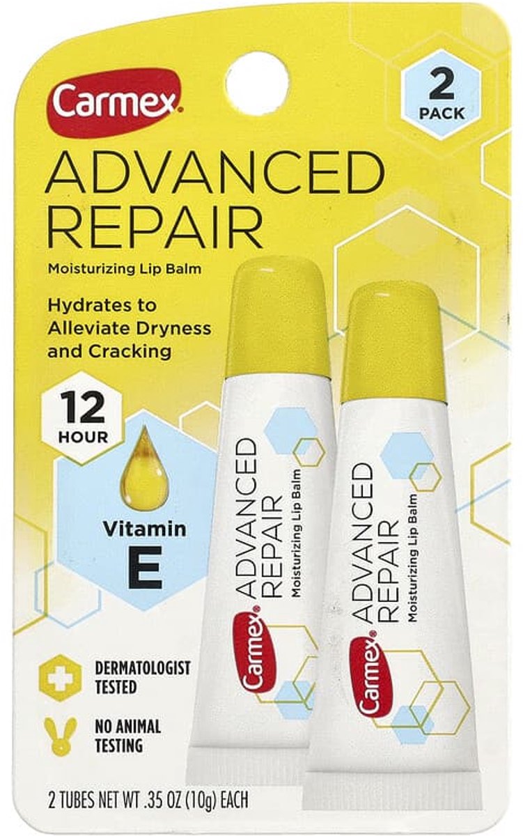 Carmex Hydraterende Lippenbalsem Tube - 2 stuks