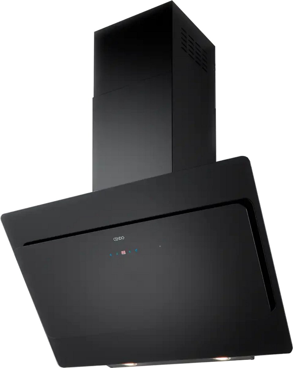 Schuine Afzuigkap - 90 cm - Zwart Glas - KR71EPDZ-DIM