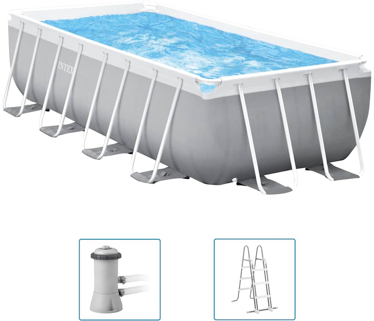 Intex Prism Frame kit piscine avec pompe de filtration - 400 x 200 x 122 cm