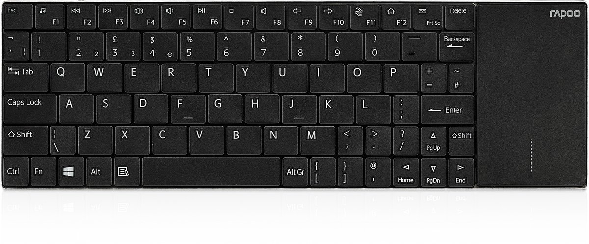 Rapoo E2710 UltraSlim - Draadloos Toetsenbord met touchpad / Qwerty