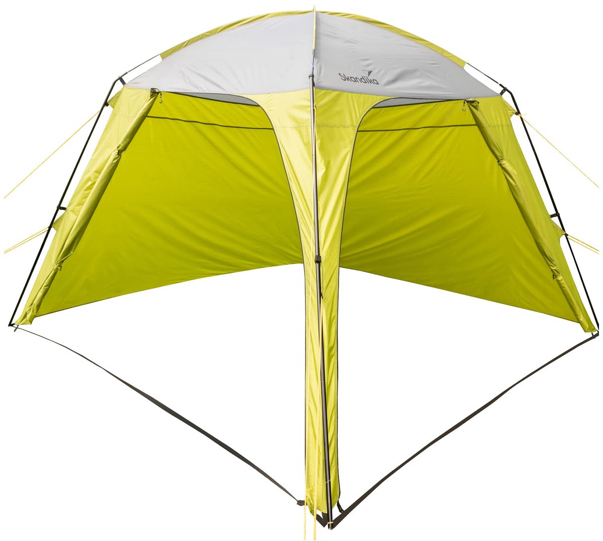 Skandika Paviljoen Tent – Tenten – Voortent - Luifel – Zonnewering – Kampeerwoontent met geïntegreerde zijwanden - 3 x 3 m - Stahoogte 21 m - Voortent douchetent tuintent zonnescherm windscherm – Outdoor – Camping – Kamperen - groen