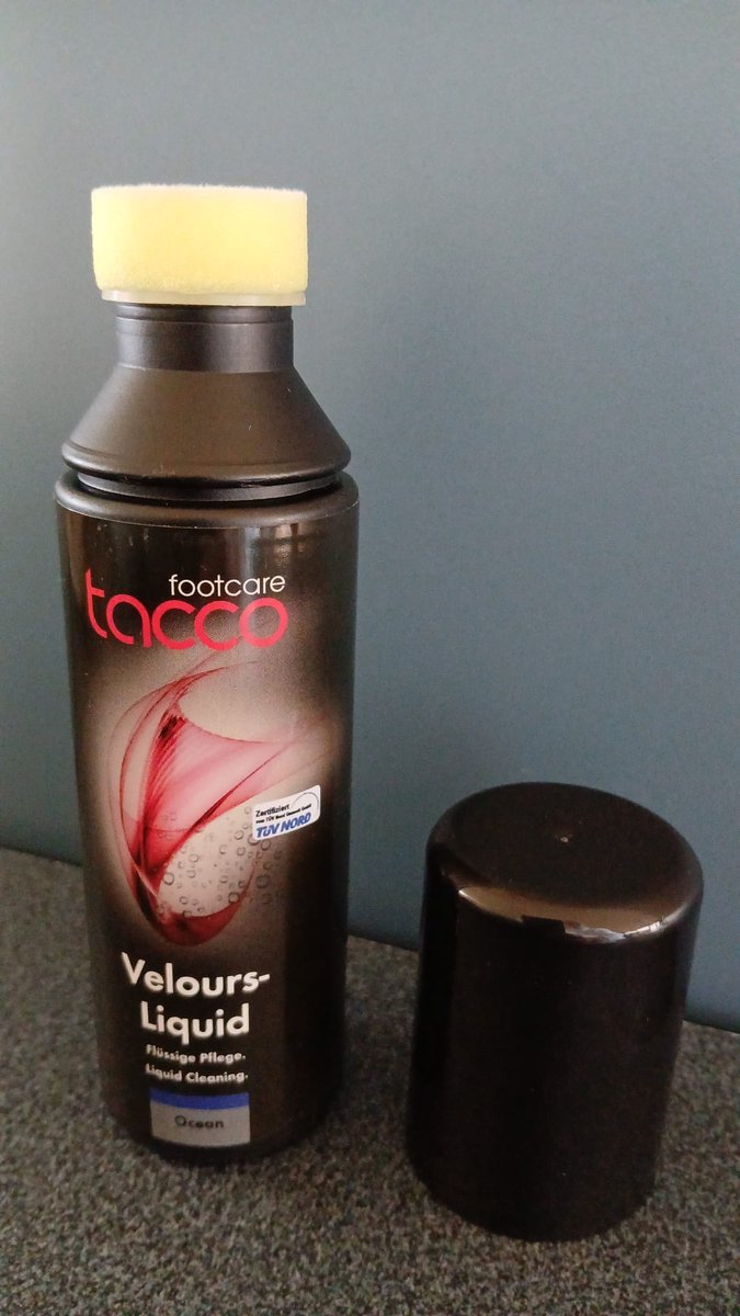 Tacco Velours-Liquid Schoencreme 75ml - Ocean Navy Blue - Leder/Leer/Lederen - Verzorging - Voor Gemakkelijk Poetsen en Perfecte Glans - Ledervet - Schoensmeer - Schoenpoets - Anti Regen