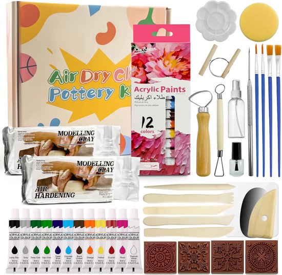 Basisgereedschap voor boetseren / Pottenbakkersset - Foamtastic Crafts
