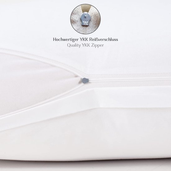 Kussensloop Katoen Renforcé 80x80 cm Wit met Ritssluiting - Hypoallergeen