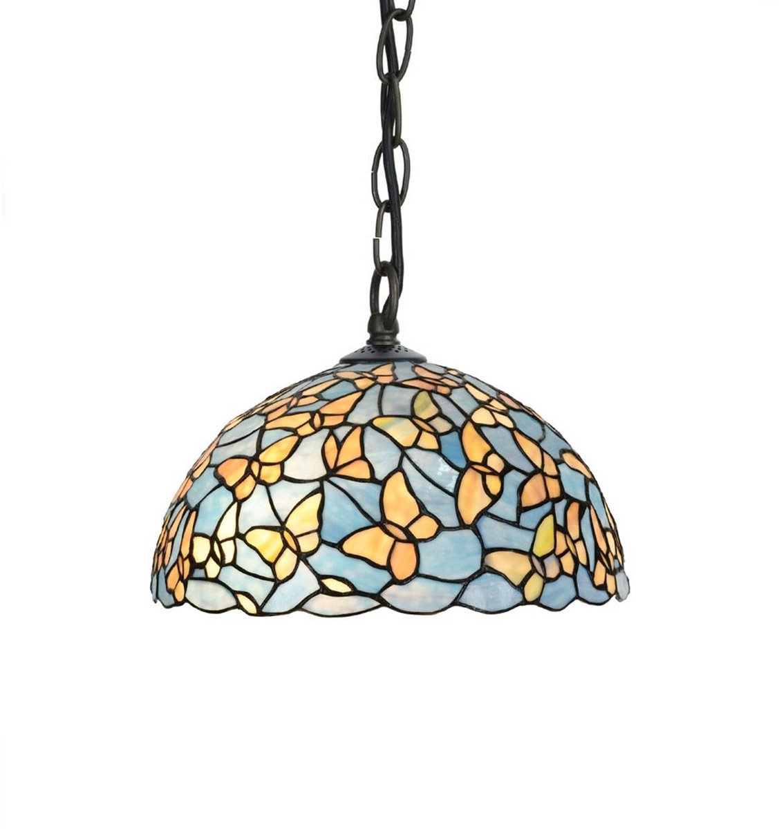 Coloured by Art Tiffany Hanglamp Fly Away Ø 35 - Art Deco Trade Zwart
