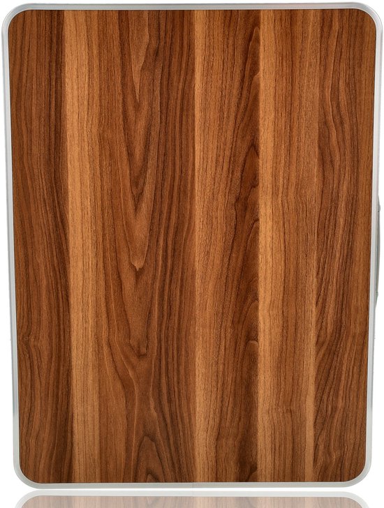 Klaptafel 80x60x70cm - Inklapbare Campingtafel Houten Look - Opvouwbare Tuintafel met Handvat - Vouwtafel voor Buiten - Camping en Tuin van Merkloos — afbeelding 3
