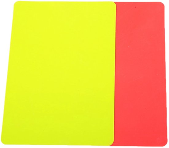 Scheidsrechter kaarten set geel- rood - Bartels Sport Webshop