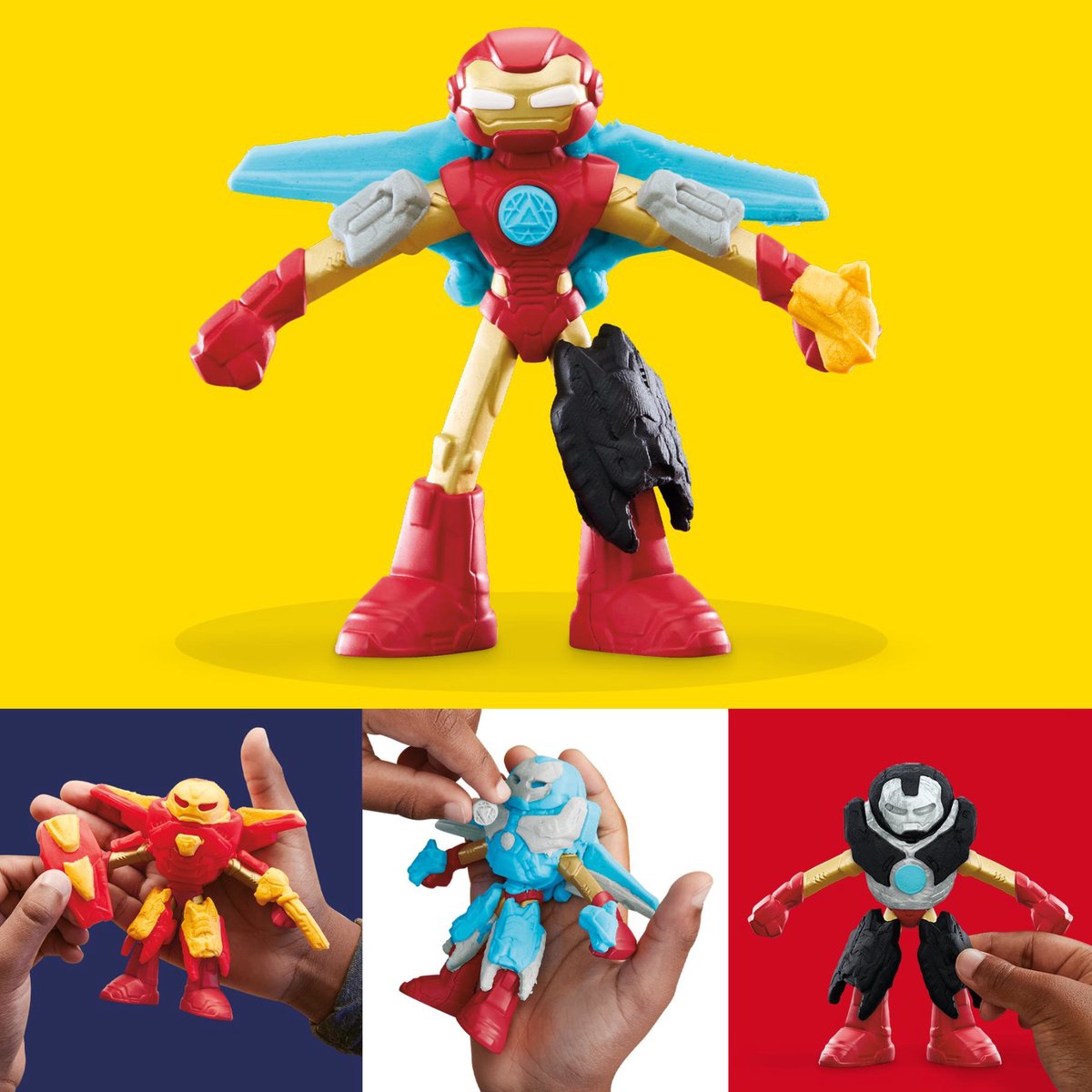 Play-Doh Marvel Iron Man Harnas Laboratorium Speelset - Boetseerklei - Inclusief Iron Man figuur — afbeelding 7
