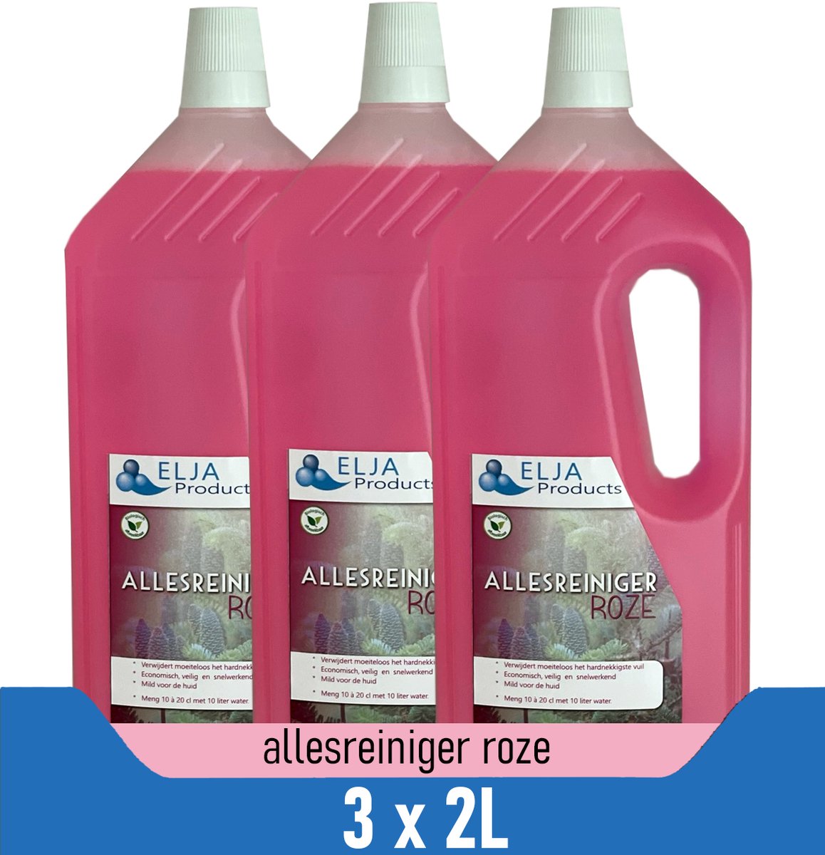Voordeelverpakking 3x2L | Elja Allesreiniger Roze | Robink