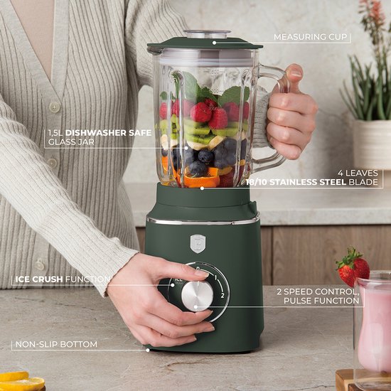 Berlinger Haus blender - met ice crush functie - mat groen van Berlinger Haus — afbeelding 4