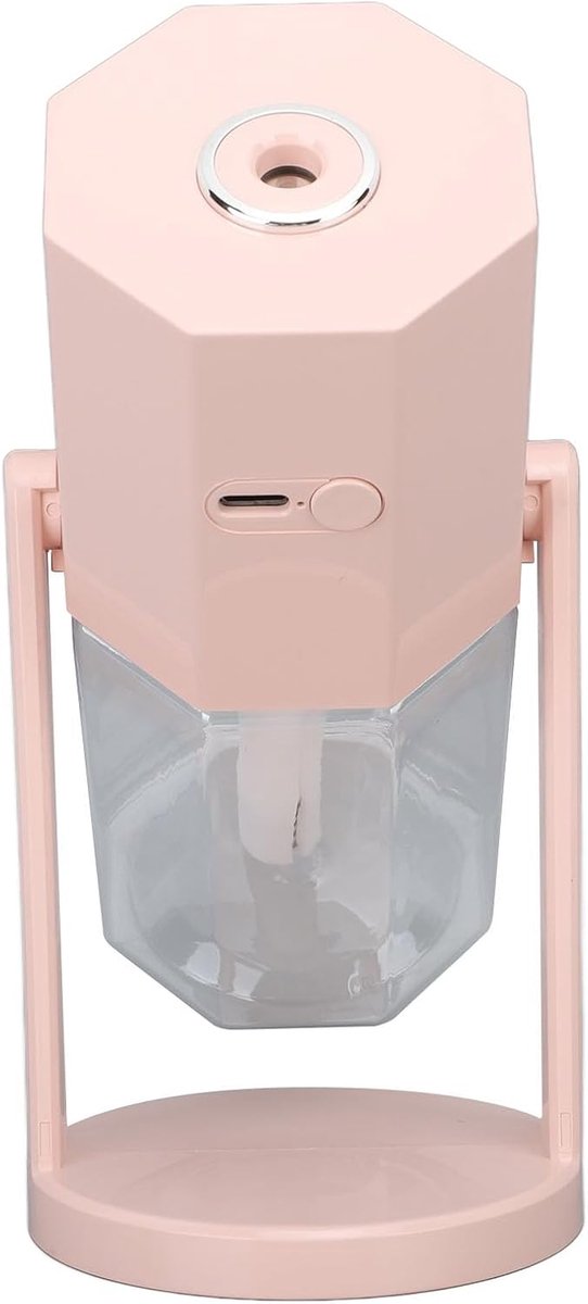 Draagbare USB-mini-luchtbevochtiger, Multifunctioneel, Stil Omgevingslicht voor in de Auto, USB-desktopbevochtiger, Hydratatie-apparaat, Compact en Lichtgewicht，roze
