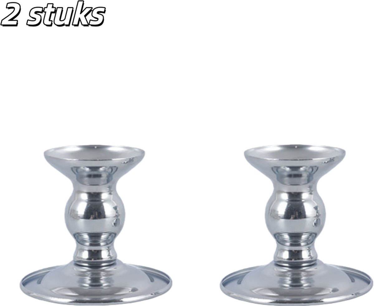 2 stuks - Kandelaars - Metalen staander - Europees vintage ontwerp - Ideaal voor bruilofte