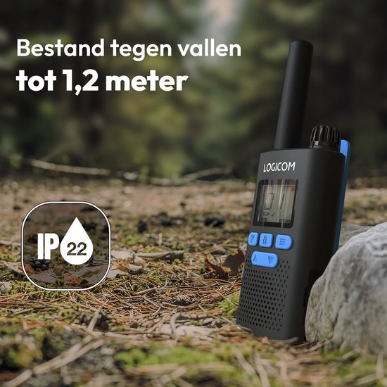 eSynic 3 Stück Walkie Talkie wiederaufladbares VOX Radio PMR 0,5 W 16 Kanäle 1-1.5KM Reichweite tragbarer Sprechfunkgerät mit USB Ladegerät für Fahrradtouren Shop Survival Cycling