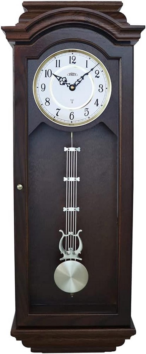 Luxe Houten Wandklok met Pendule en Radio-Uurwerk voor Woonkamer